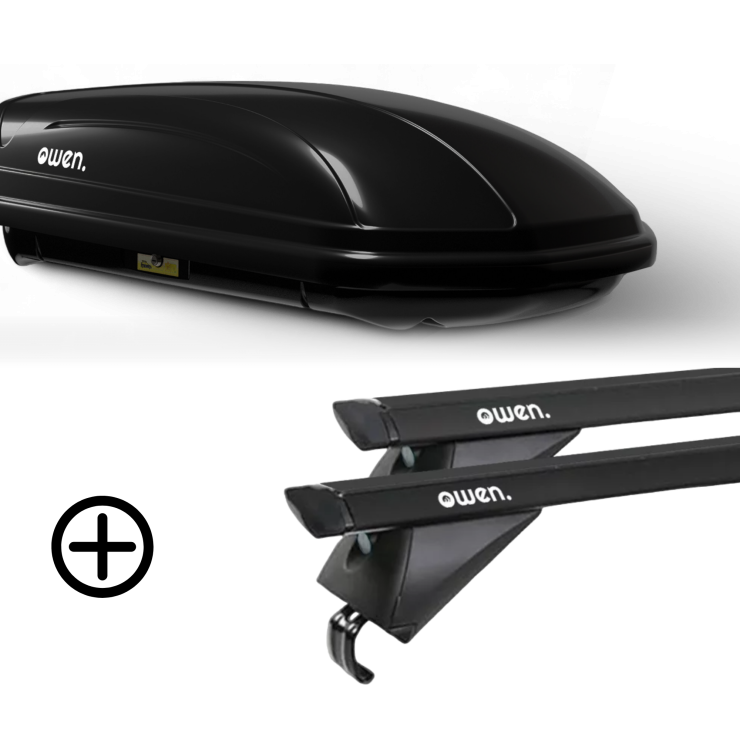 OWEN Dachträger schwarz 5.0S PRO & Dachbox 320L ADVANCED - Bundle