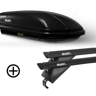 OWEN Dakkoffer 320L ADVANCED & Dakdrager 5.0L PRO zwart  - Bundle